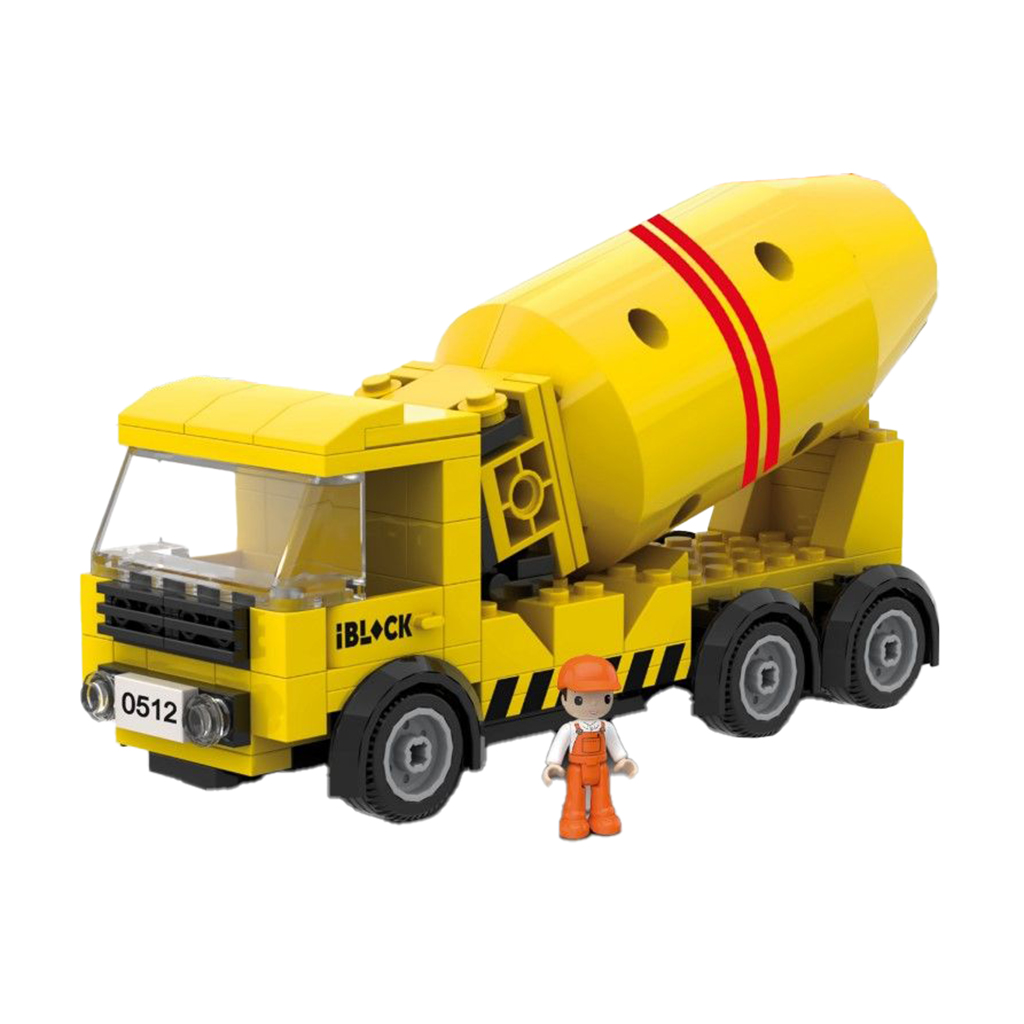 Дитячий конструктор iBlock Junior Build &amp; Create Бетонозмішувач, 145 елементів, від 5 років, 24*6*16 см (KH53/002/2)
