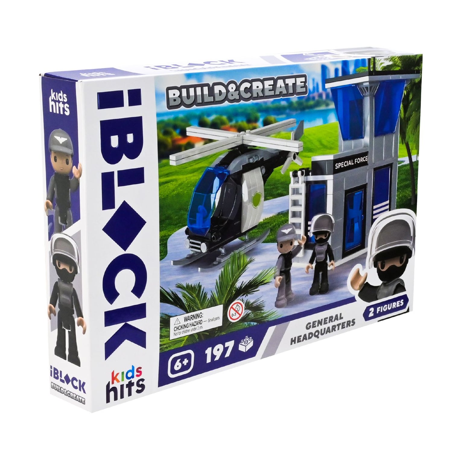 Дитячий конструктор iBlock Junior Build &amp; Create General Headquarters, 197 елементів, 2 фігурки, від 6 років, 32*21.5*5 см (KH42/004/2)